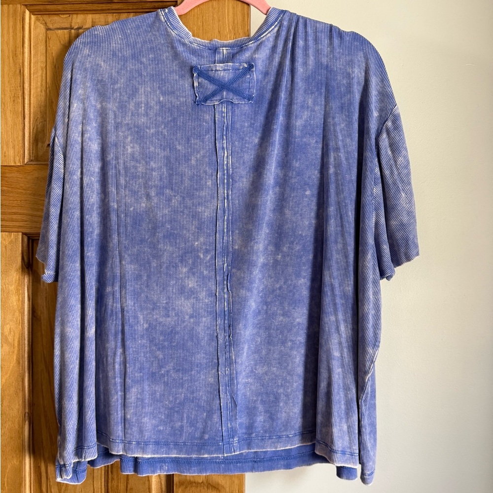 Zenana Drop Shoulder Round Neck Tee 1x/2x NWOT - Picture 2 of 2